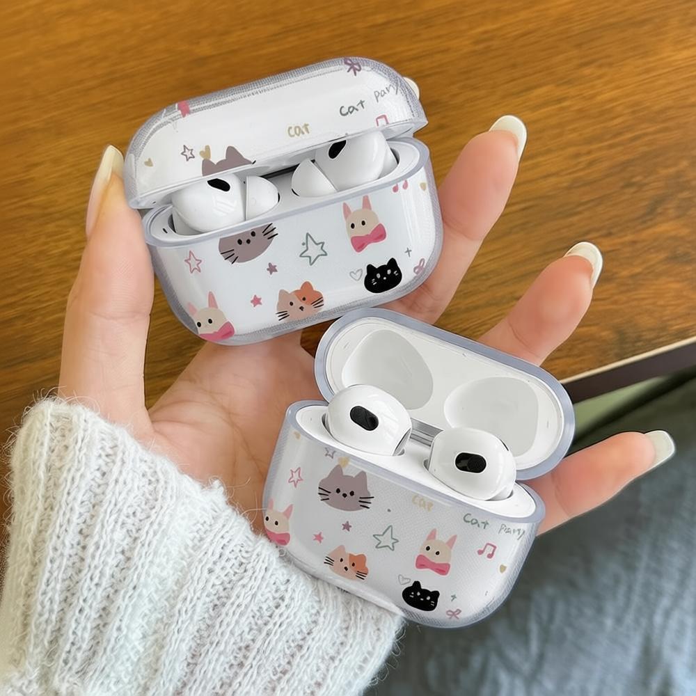 

Милый Мультяшный Чехол-Кошка для Наушников Airpods 4-го 3-го 2 Pro 3 Ударопрочный Чехол для Airpod 2 3 1 Защитный Аксессуар Оболочка Fundas Airpods Pro 2nd