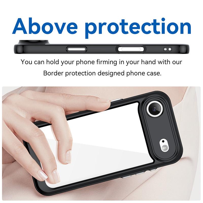 For iPhone 17 Air Case For Apple iPhone 17 Air iPhone 17 Pro Max Cover TPU Clear PC + Silicone Shockproof Protective Phone Cover