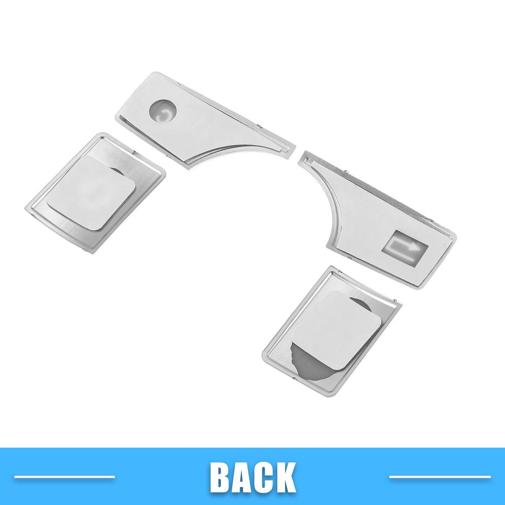 A ABSOPRO Multimedia Radio Button Cover Sticker CD Control Button Cover Fits Mercedes-Benz E Class ABS Silver Tone