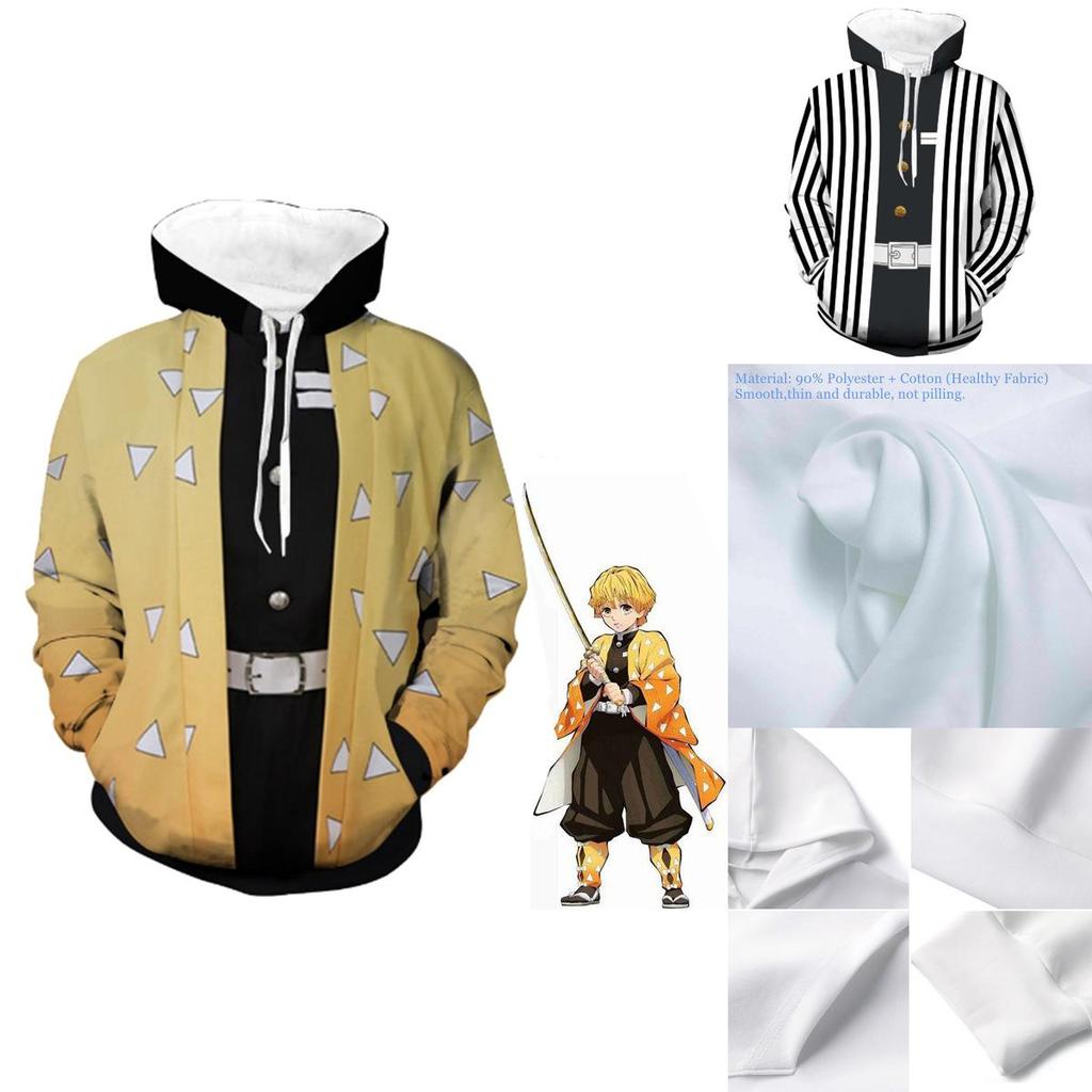 Slayer Kimetsu No Yaiba 3d Hoodie Sweatshirt With Comfortable Soft Material**