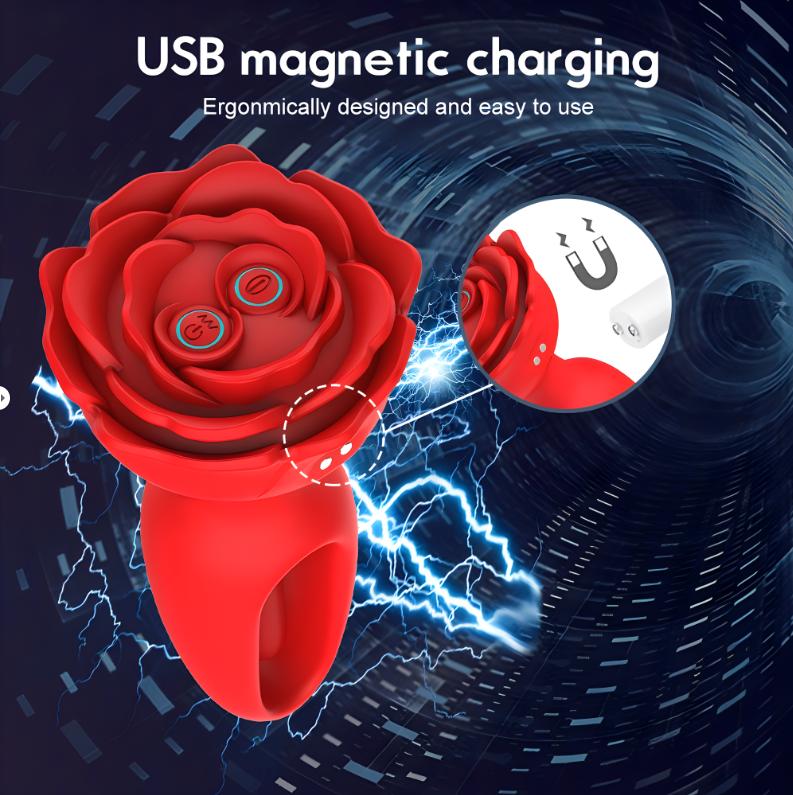 3 In 1 Rose Atrium Plug Vibrator with Vibration and Slap Modes Male Female Sex Machine Remote Control Atrium Masturbator Adult Toys