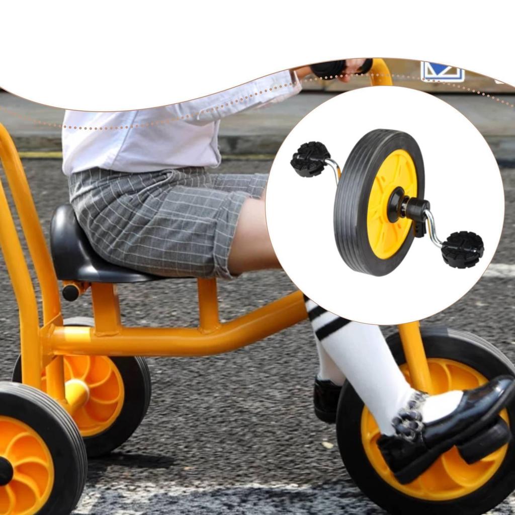 Kids Tricycle Wheels 9 Inch Wheel Bearing Universal Sturdy with Pedal Portable Quick To Install