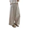 Johnature Japanese Forest Embroidered Wide Leg Pants Women Summer Loose Versatile Straight Cropped Pants