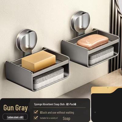 Wall-Mounted No-Drill Drainable Soap Dish