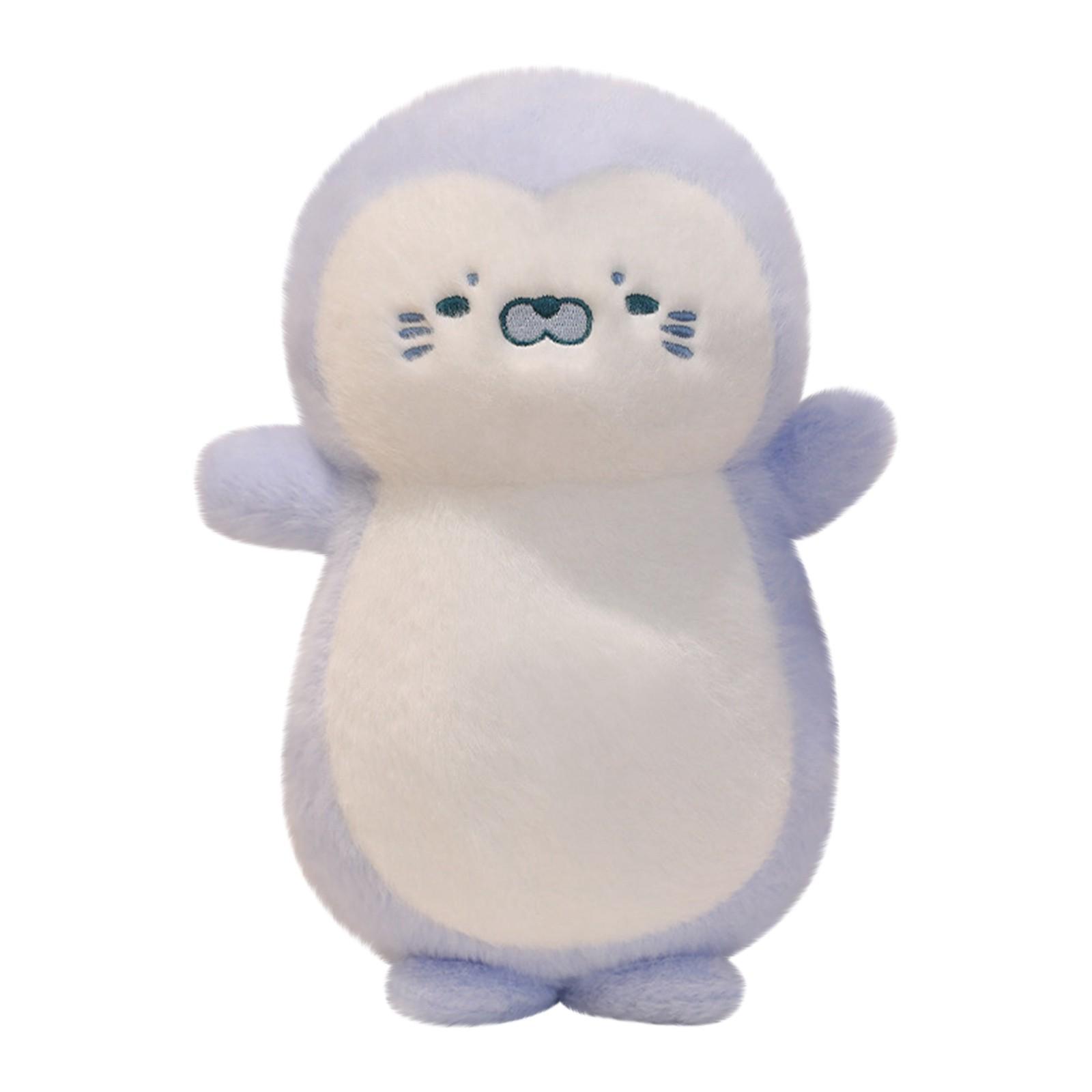 

Плюшевая игрушка для снятия тревоги, Плюшевое животное для снятия тревоги для взрослых и детей с сенсорными музыкальными огнями и ритмичными дыхательными упражнениями One Size синий