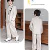 Boys' Autumn Chinese Style Tuxedo: Retro Pan Buckle Hanfu - Medium & Large Sizes