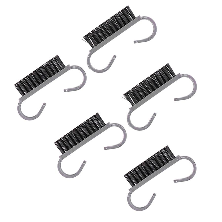 

5 шт. Кисть для очистки ногтей с черной щетиной, Кисть для удаления пыли и мусора для чистки ногтей, Инструмент для маникюра и педикюра серый