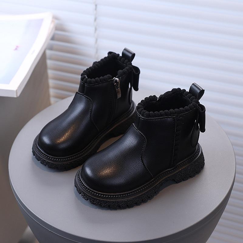 Girls' Autumn Leather Martin Boots – Stylish, Versatile Short Boots for Toddlers