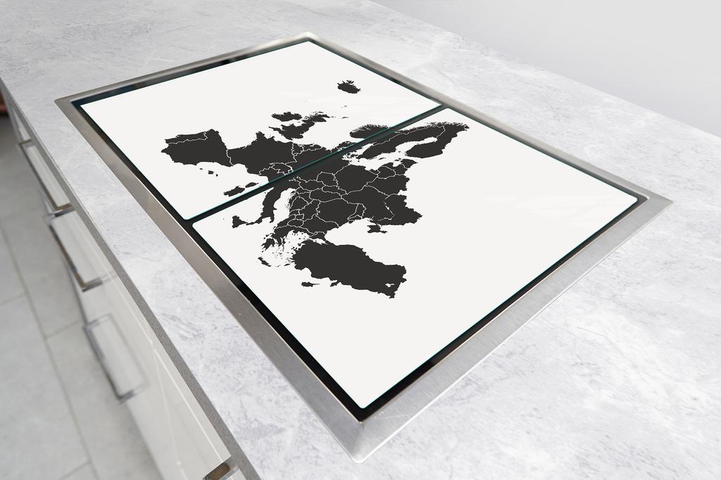 SZKLANA PŁYTA OCHRONNA NA KUCHENKĘ 85x52 MAPA
