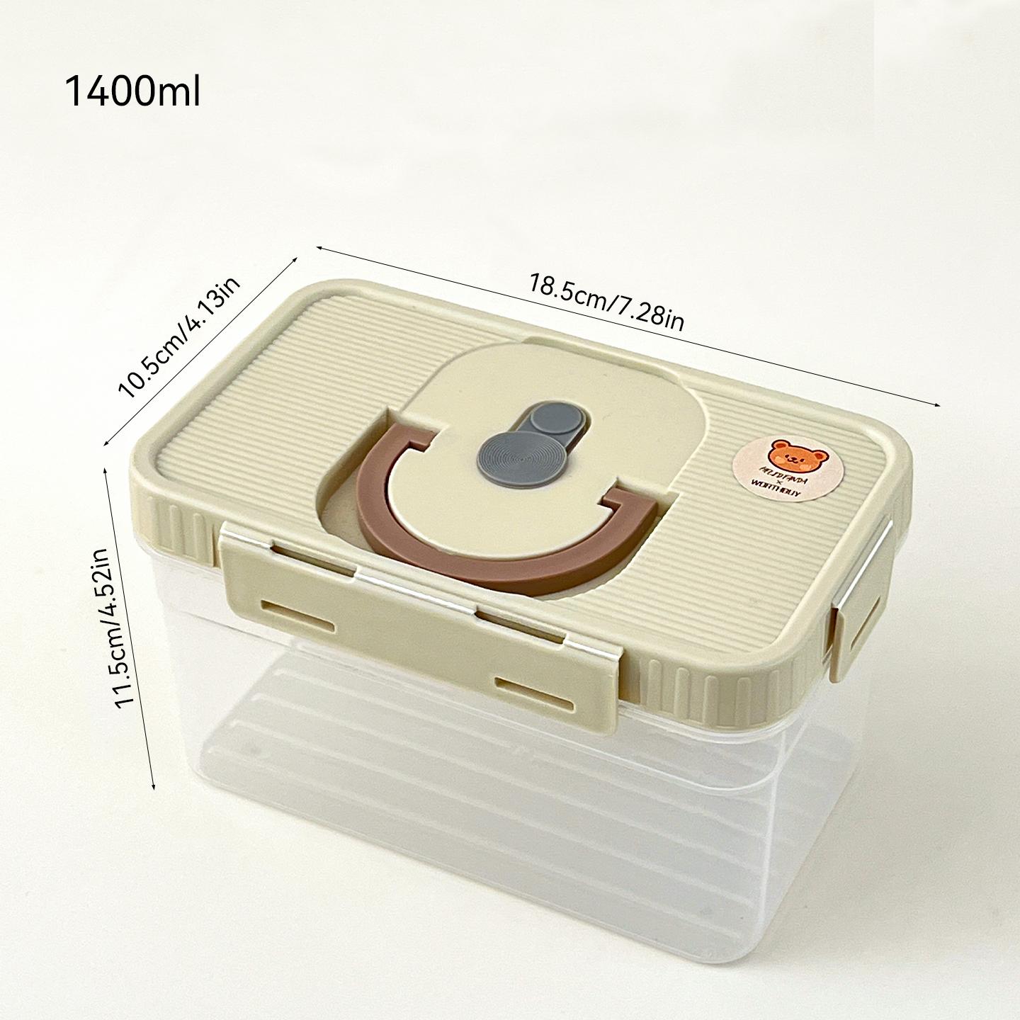 Sealed Cereals Storage Box Transparent Plastic Sealed Food Jar With Handle Large Capacity Moisture-Proof Grain Storage Organizer