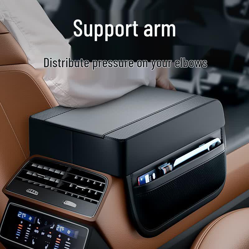 Dijalun Leather Car Armrest Organizer with Storage Box