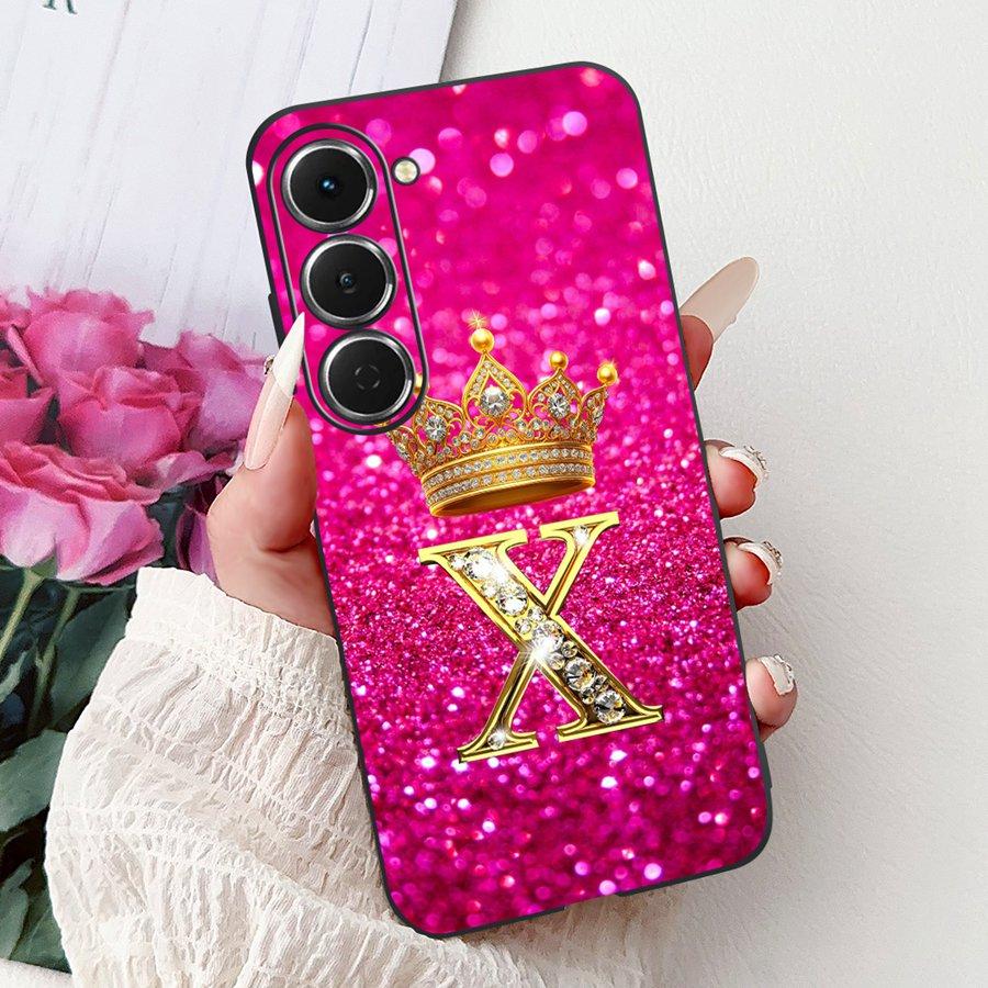 

Чехол для Tecno Spark 40 Pro Plus Чехол spark40 Pro Мягкий Силикон Матовый Корона Буквы Расписной Корпус для Tecno spark 40Pro+ Fundas Spark 40 Pro