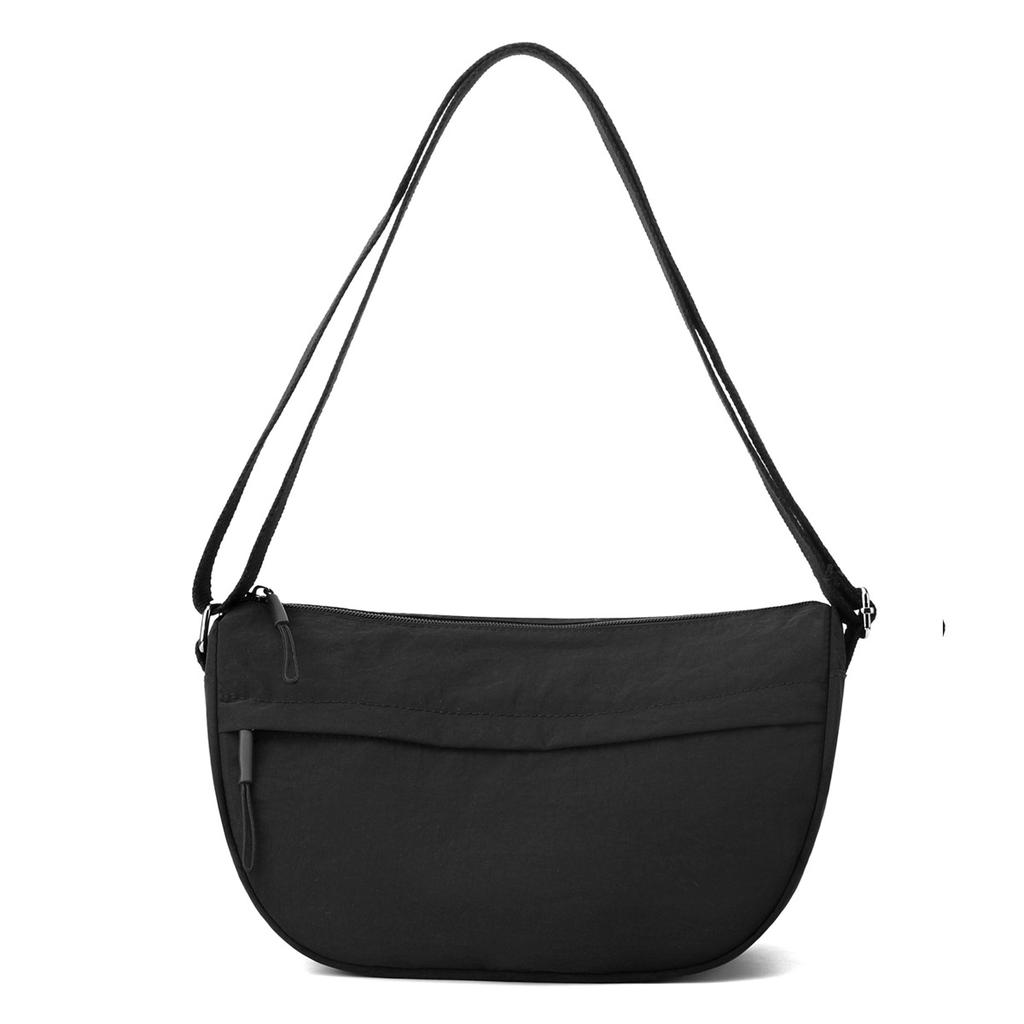Simple and Fashionable Shoulder Bag Women's New Casual and Lightweight Trendy Messenger Bag High-end Solid Color Large-capacity Bag Tide