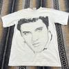 Vintage Elvis Presley Single Stitch T Shirt White Portrait Size Large Made USA