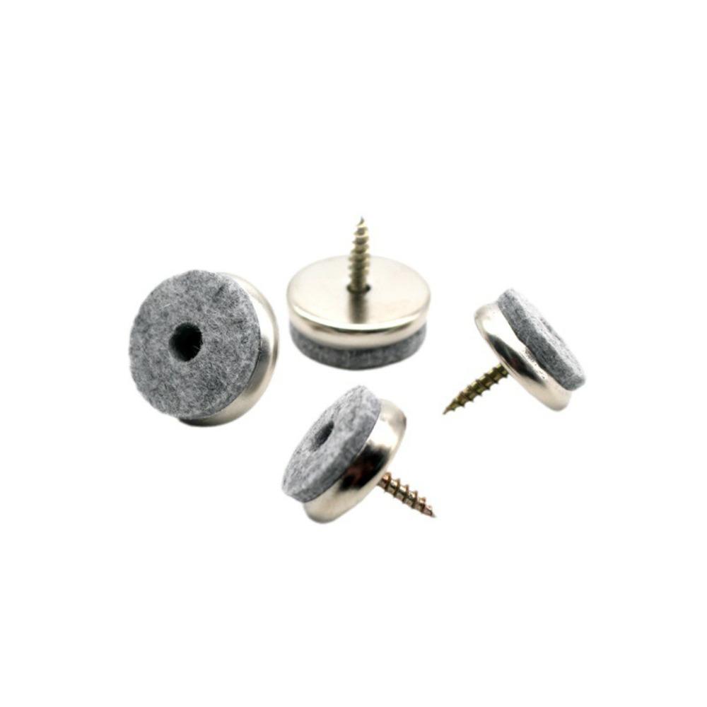 10pcs/set Metal Furniture Felt Pad Round Shape Gray Anti-slip Mat Floor Protector Decreases Friction Feet Legs Pads