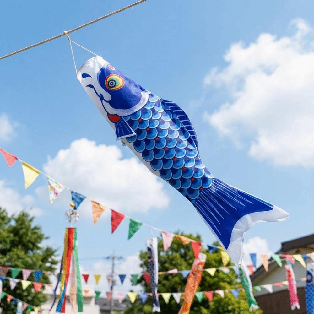 Cartoon Japanese Carp Windsock 40/70/100cm Carp Shape Flags Fashion Carp Spray Windsock Festival