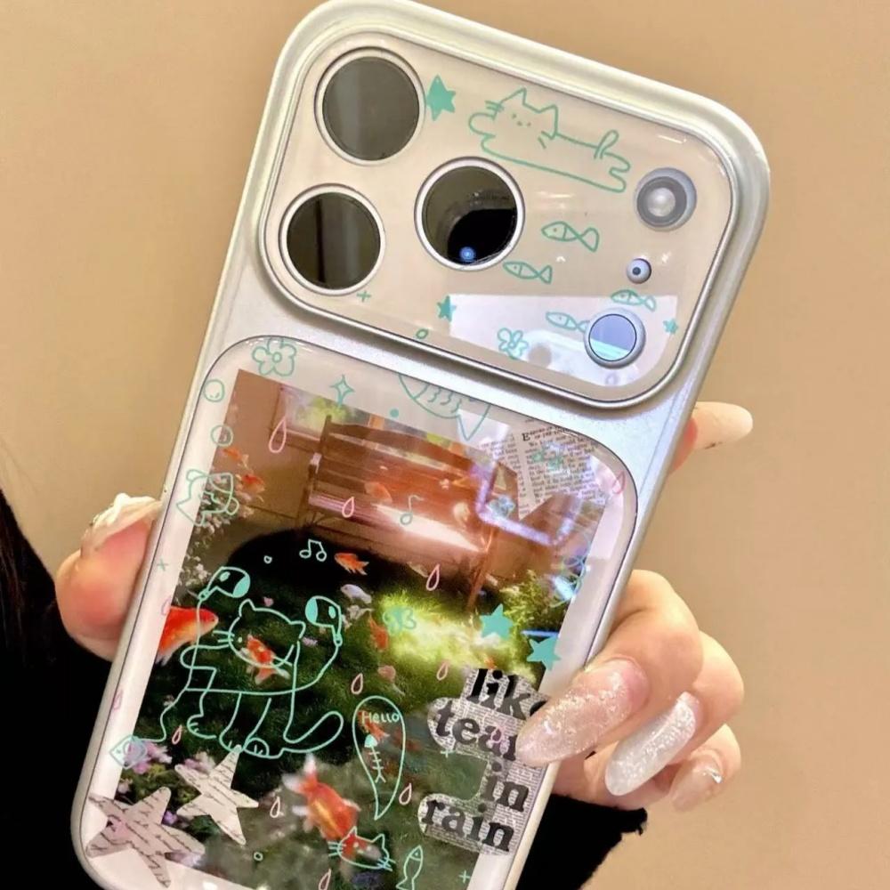 

Черно-белый линейный мультяшный чехол для телефона iPhone 17 16 Pro Max, полноразмерный, ударопрочный, в стиле Ins, защитный чехол iPhone 15