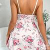 European & American Summer Milk Print Lace Patchwork Women's Camisole Lingerie Nightgown