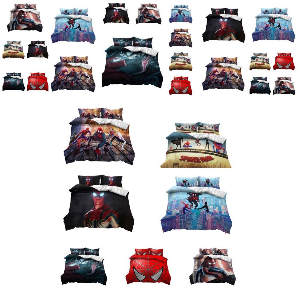 Spiderman Football Pattern Bedding Set 3-piece Bed Set For Students