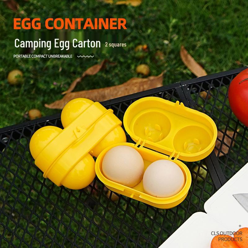 

Portable Outdoor 2-Grid Egg Box for Camping and Travel 10.2*7.7*6 cm