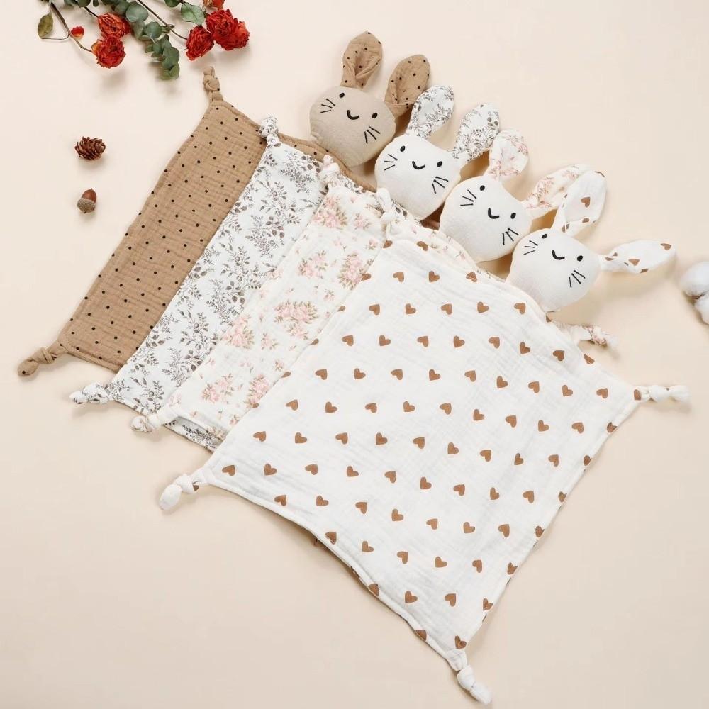 Printed Design Muslin Comforter Blanket Soft Material Cute Cat Kids Sleep Toy For Kids
