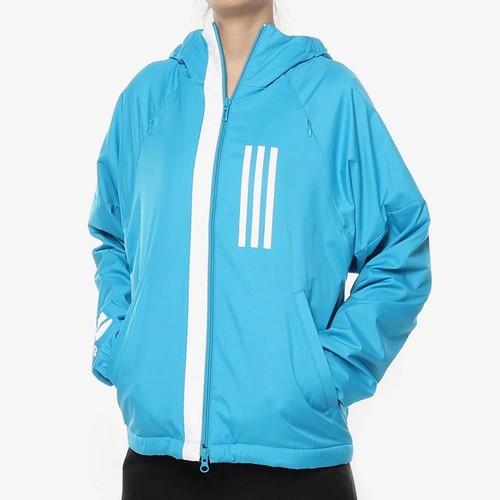 adidas Women's Hooded Sports Jacket, Blue