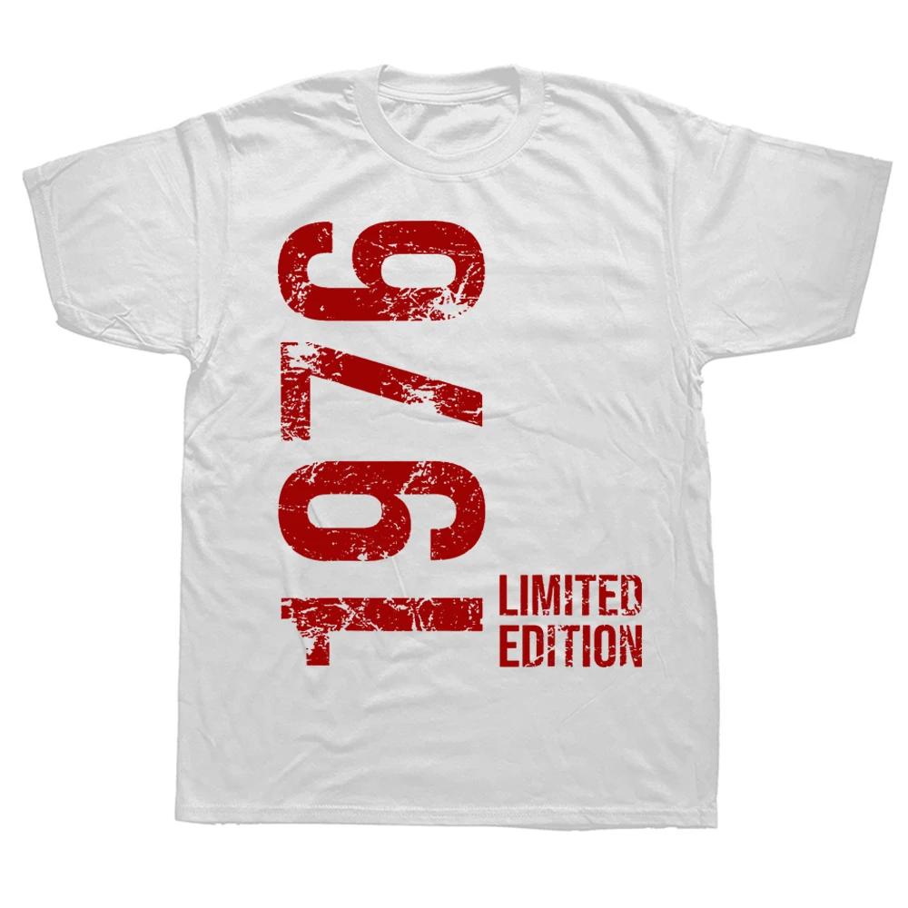 48th Birthday 48 Years Man Woman Retro Vintage 1976 Gift Tee Tops Round Neck Fashion Tshirt Clothing Casual Basic T-shirts