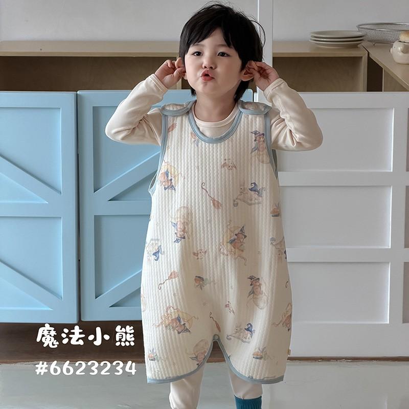 Baby Sleep Sack With Belly Protection Lightweight Cotton Blend Sleeveless Romper Toddlers 3-8 Years Fall Winter