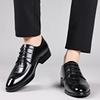 Black Genuine Leather Shoes Men Spring Autumn New Designer Wedding Shoes Male Lace Fashion Casual High Quality Dress Shoe Man