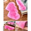 Doppelherzform Fluffige Teppiche Fuzzy Kunstwolle Teppiche Sofakissen Wohnzimmer Schlafzimmer Dekorative Bodenmatten
