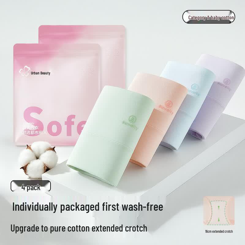 Women s High-Waist Cotton Antibacterial Underwear L