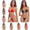 2025 Moderní šněrovací bikiny Jednobarevné dělené plavky - Stylový a sexy dámský set