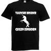 T Shirt Tausche Bruder Gegen Einhorn Stretched Breathable Slightly Streetwear Homme Versatile