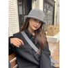 Solid Color Rolled Edge Wool Fisherman Hat Women's Autumn and Winter High End Hat Face Showing Top Hat Dome Casual Basin Hat