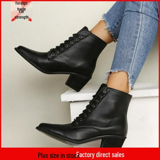 Damen Leder Stiefel Herbst/Winter 2021 Mittelhoch Rund Zehen