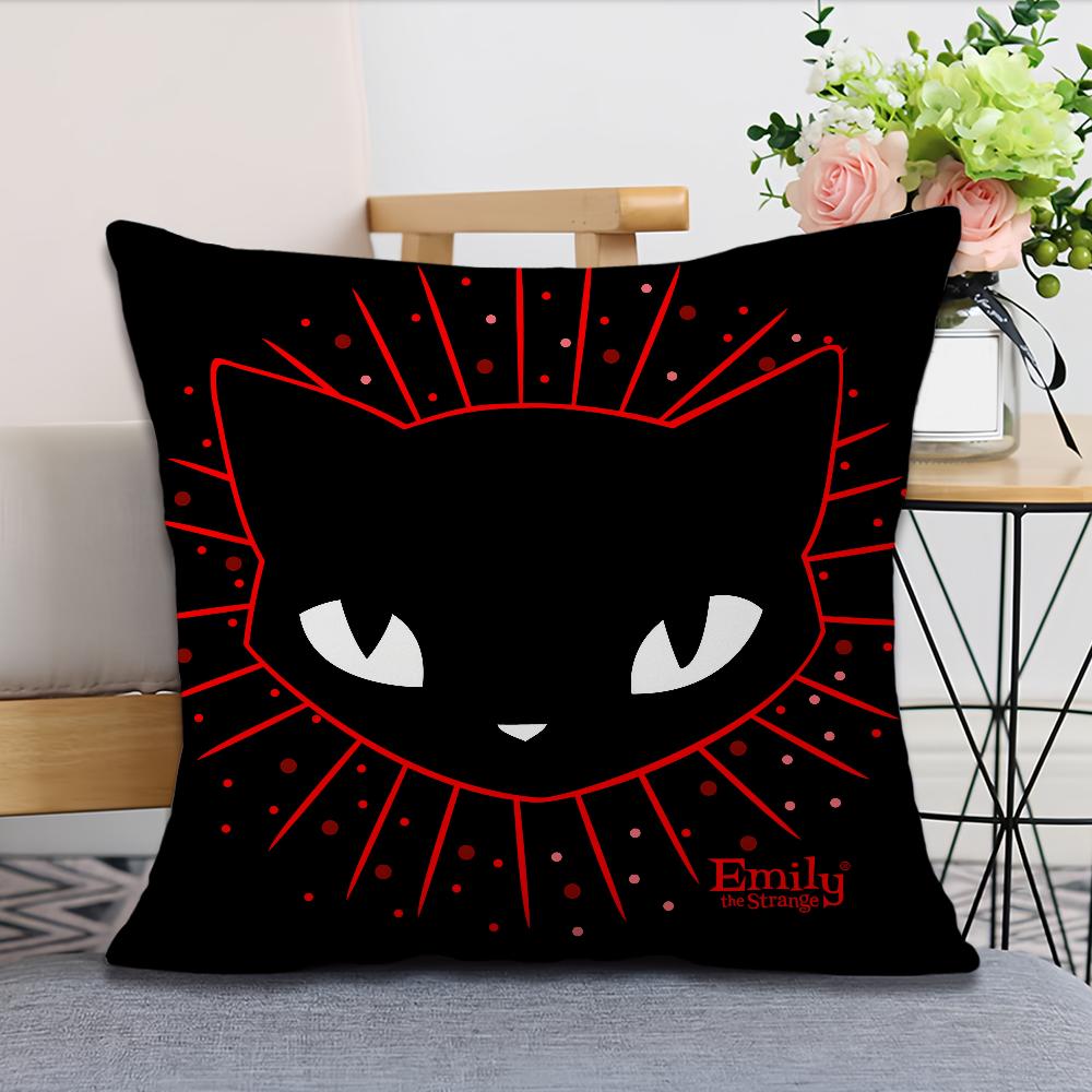 soft Comfortable Pillow Case Cartoon for Sofa Living E-Emily Room The Home Strange office Decor Cool Protective Covers