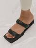 Blanc Toe Platform Sandals B22S51-Black