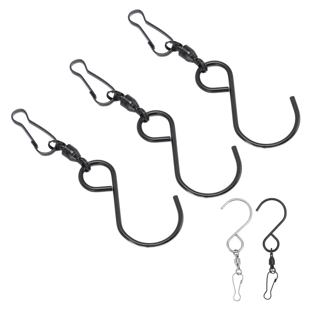 20 Stück Windspiel S-Haken-Clips 360 Grad Drehung 304 Edelstahl Doppelclip Windspiele Aufhängen