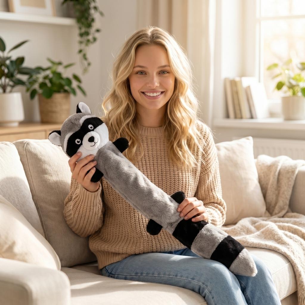 Jouet pour chien en peluche avec couineur et papier froissé Long Doux Durable Jouet à mâcher pour animaux de compagnie pour chiens de petite, moyenne et grande taille Jeu interactif