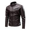 Men's PU Leather Jacket Spring Autumn Casual Vintage Coat Male PU Jacket
