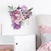 Large Purple Peony Flower Wall Sticker Self-Adhesive Elegant Wall Art for Bedroom Headboard Hallway Wall Decoration
