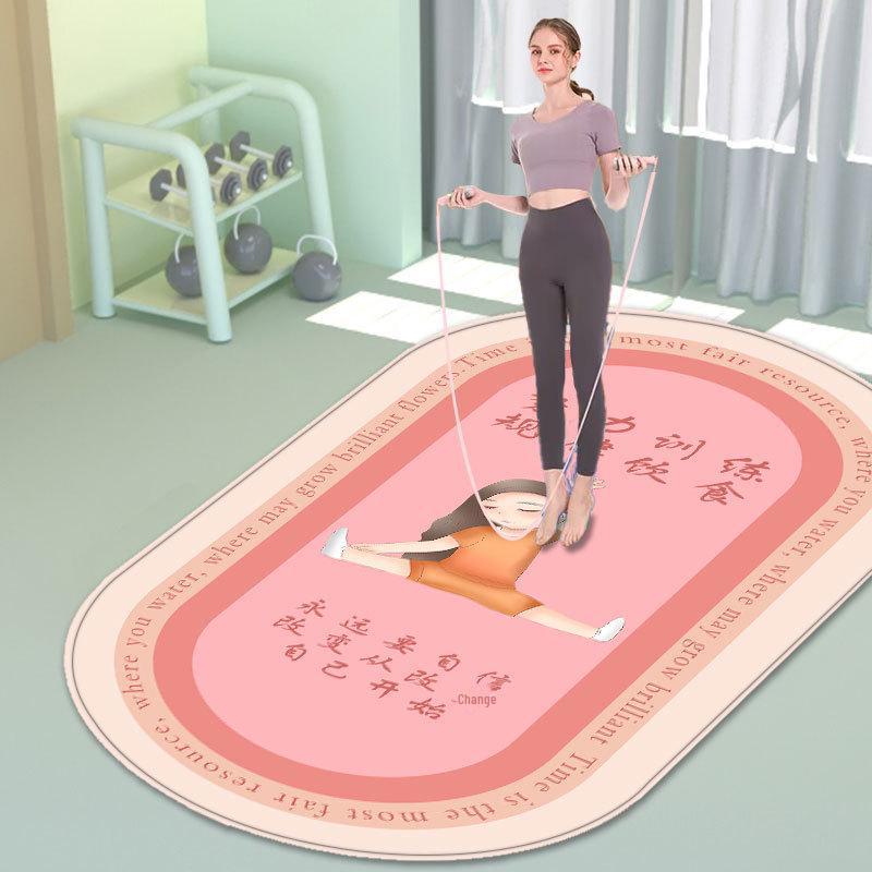 Dicke Cartoon-Yogamatte: Schallisolierung, Stoßdämpfung, Griffigkeit für Fitness & Übungen