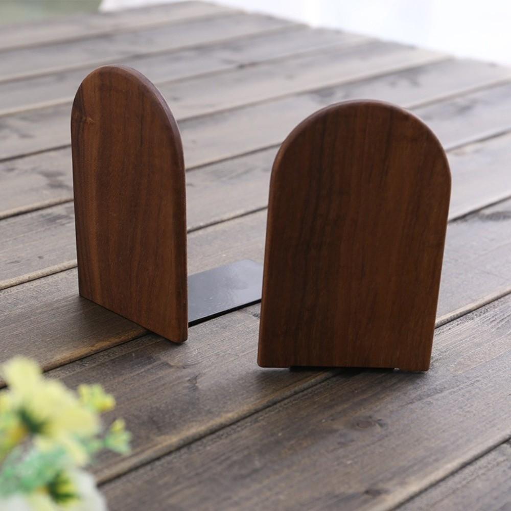 Anti-Slip Wooden Bookends Solid Wood Book Supports Minimalist Book Holders  Gift