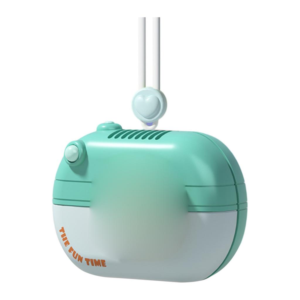 New Cartoon Bladeless Neck-hanging Small Fan With Long Battery Life, Portable USB Charging, Children's Safe Neck-hanging Fan
