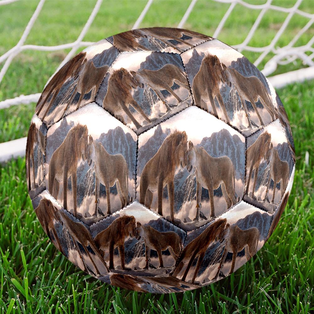 1pc Lion Love Snow Size 5 Soccer Ball Professional Match Training Football Indoor &Outdoor Sports Ball Lightweight Durable c6540