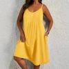 Sleeveless Casual Loose Fit Dress with Adjustable Spaghetti Straps Soft Lightweight Fabric Flowy Design for Women