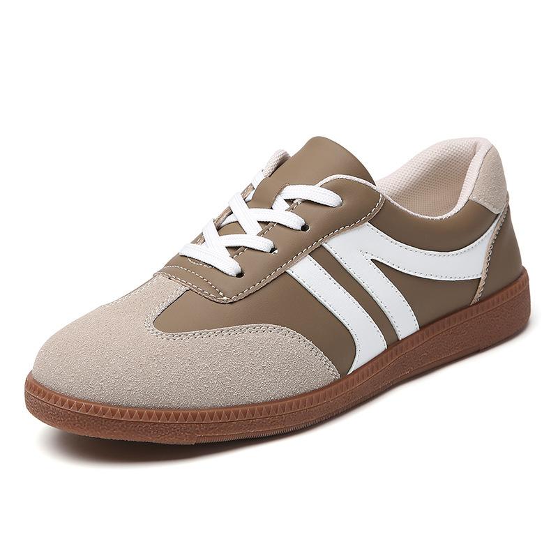 Korean German Training Shoes for Women's Spring New Flat-soled Retro Color-blocking Casual Sports Versatile Board Shoes