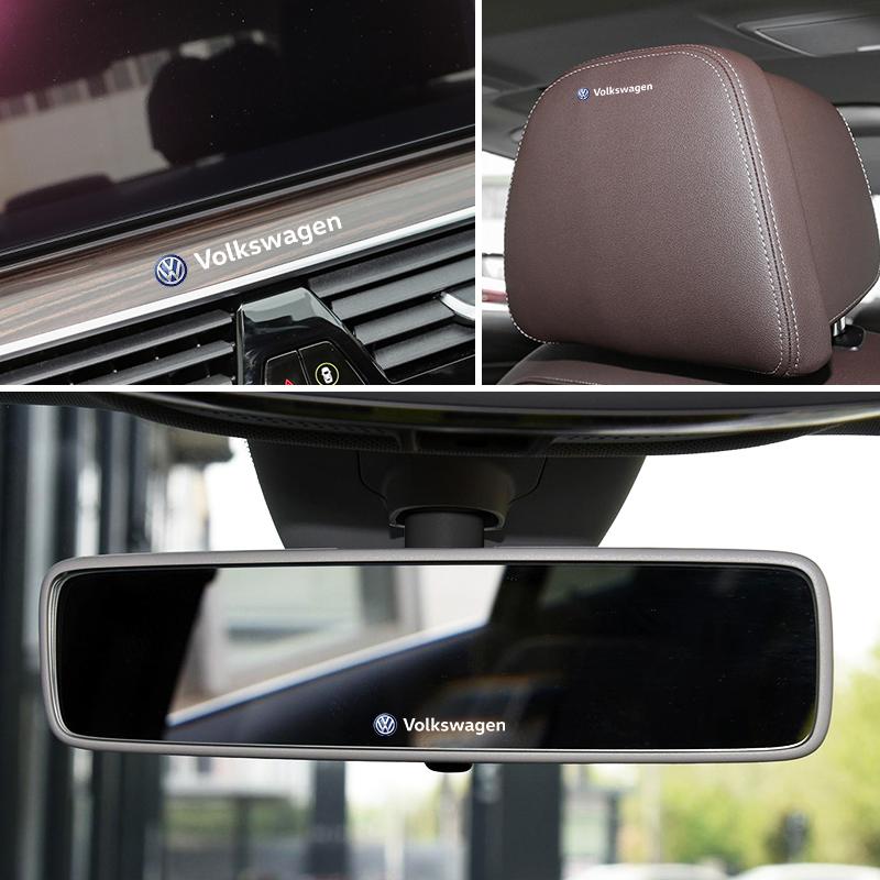 2/5/10Pcs Car Interior Random Stickers Car Steering Wheel Emblem Styling for Volkswagen R Line Tiguan Bora Jetta Golf Magotan Sharan Passat CADDY