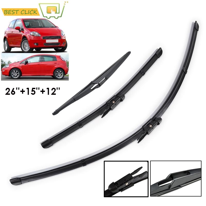 Щетки стеклоочистителя Xukey для Fiat Punto Evo 2009-2013 Передние и задние щетки стеклоочистителя для Fiat Grande Punto 2005-2011 China Mainland
