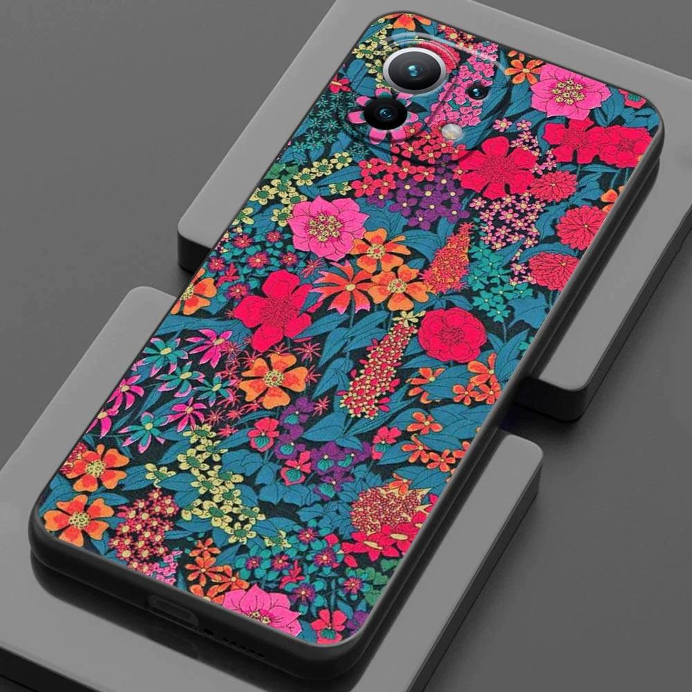 Flowers of London Case for Xiaomi Mi 11 Lite 5G NE 11i 11X 11T 12 Pro Poco F1 F3 X3 GT X4 NFC Pro Cover Betsy Theodora Wiltshire